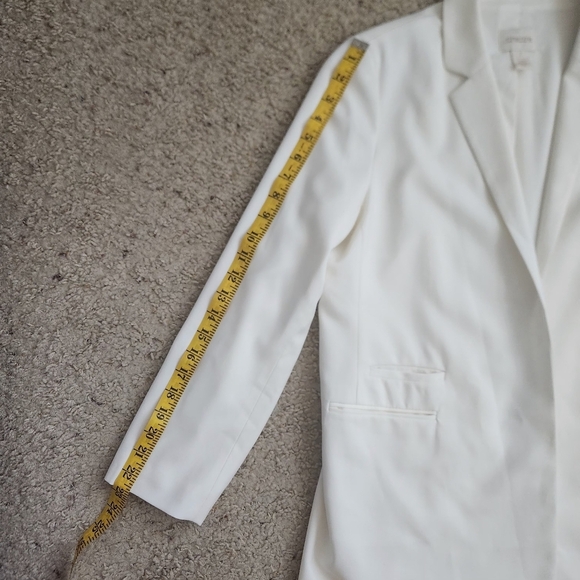 Chico’s Womens Cream Boyfriend Duster Jacket Blazer Size 1 Petite (US M/8) - Picture 11 of 11